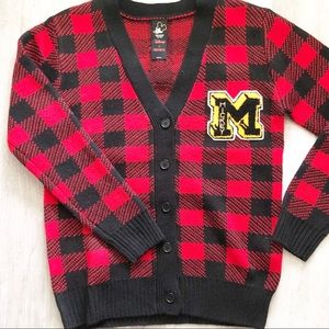 Plaid Mickey Mouse Letterman Sweater